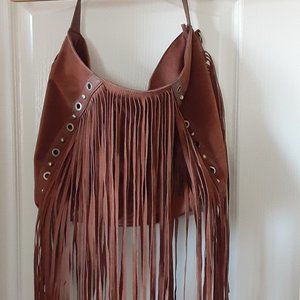 LD Women's Stirrup Native American Fringe Bag